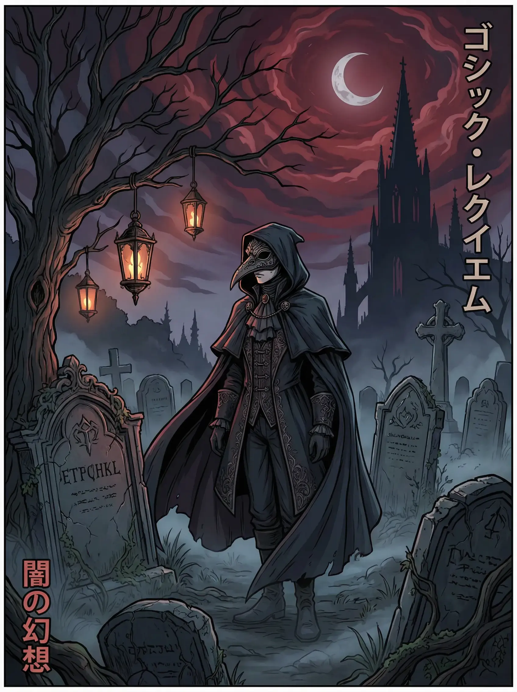 h动漫 墓园安魂曲 暗黑哥特动漫封面